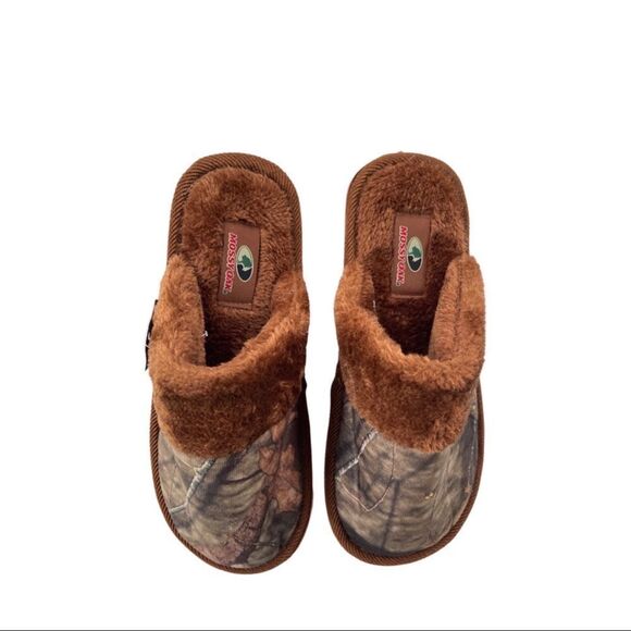 Mossy Oak Men's Camouflage Plush-Trim Scuff Slippers • Size M • NWT - Picture 2 of 7